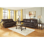 Banner Coffee Leather Living Room Set - bellafurnituretv