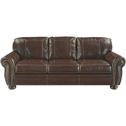 Banner Coffee Leather Queen Sofa Sleeper - bellafurnituretv