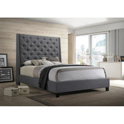Chantilly Gray Upholstered Queen Bed - bellafurnituretv