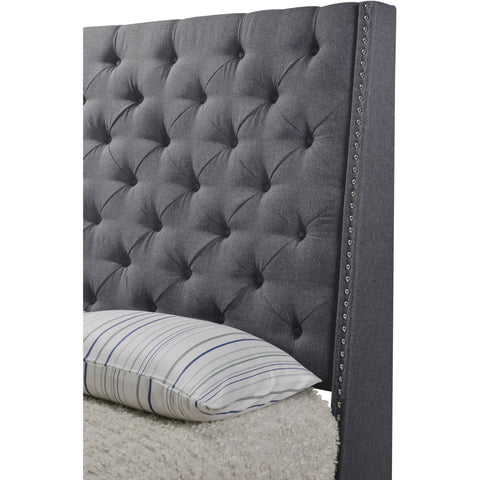Chantilly Gray Upholstered Queen Bed - bellafurnituretv