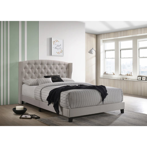 [SPECIAL] Rosemary Khaki Twin Platform Bed | 5266 - bellafurnituretv