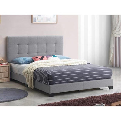 Rigby Gray Full Platform Bed - bellafurnituretv