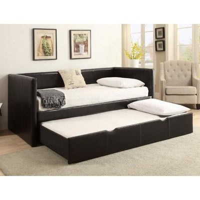 Sadie Faux Leather Daybed with Trundle - bellafurnituretv