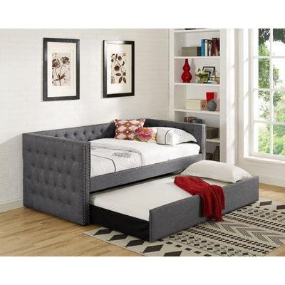 Trina Gray Twin Daybed with Trundle - bellafurnituretv