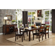 [SPECIAL] Mantello Cherry Extendable Dining Set - bellafurnituretv