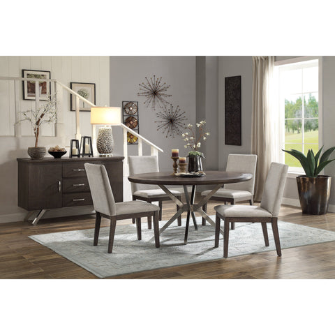 Ibiza Brown Round Dining Set - bellafurnituretv