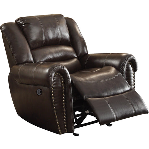 Center Hill Brown Bonded Leather Reclining Chair - bellafurnituretv