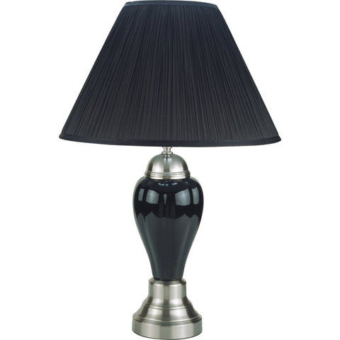 Porcelain Black 26" Table Lamp - bellafurnituretv