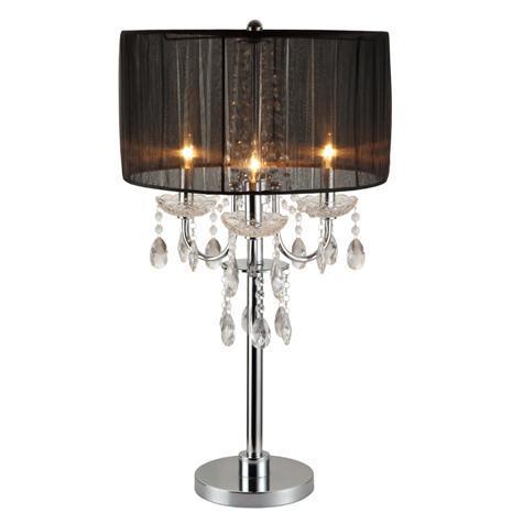 Chandelier Black 29.5" Table Touch Lamp - bellafurnituretv