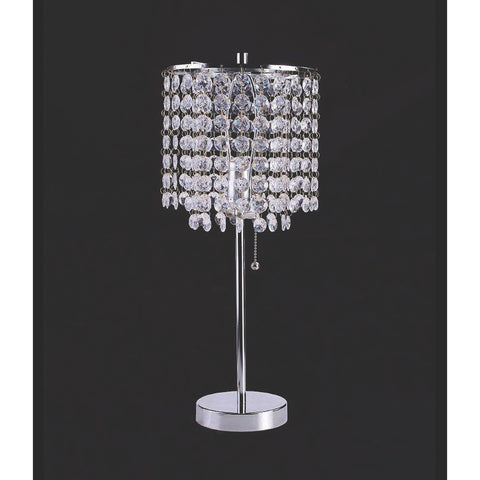 Chandelier Chrome 19" Table Lamp - bellafurnituretv