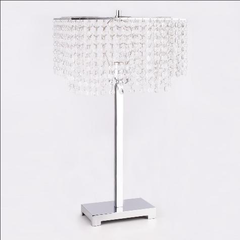 Chandelier Chrome 27.5" Table Lamp - bellafurnituretv