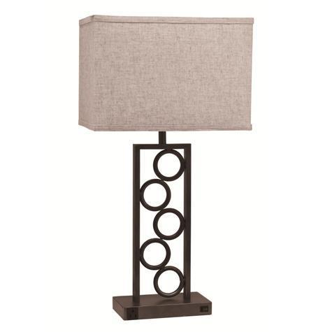 Stack Circle Brown 29" Table Lamp - bellafurnituretv