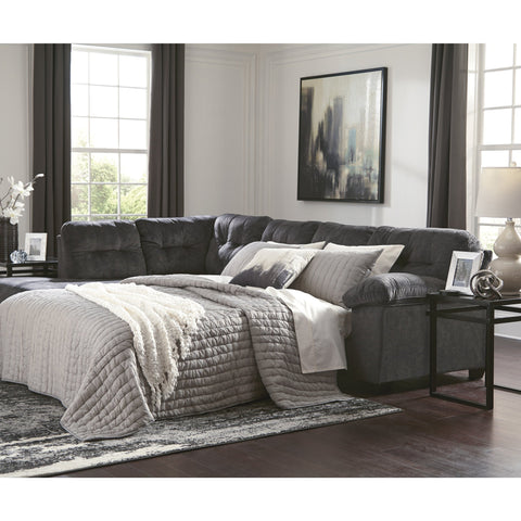 Accrington Granite LAF Queen Sleeper Sectional - bellafurnituretv