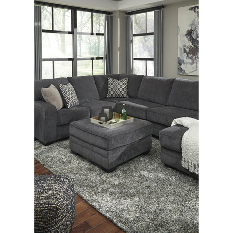 Tracling Slate Oversized Accent Ottoman - bellafurnituretv