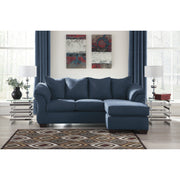[SPECIAL] Darcy Blue Sofa Chaise - bellafurnituretv
