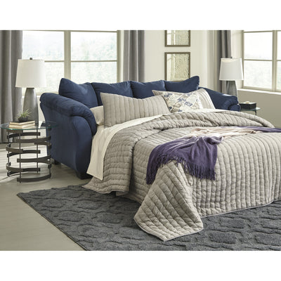 Darcy Blue Full Sofa Sleeper - bellafurnituretv