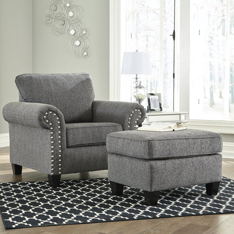 Agleno Charcoal Chair - bellafurnituretv