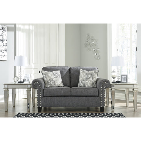 Agleno Charcoal Loveseat - bellafurnituretv