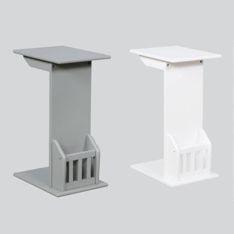 Barnet White Chairside Table - bellafurnituretv
