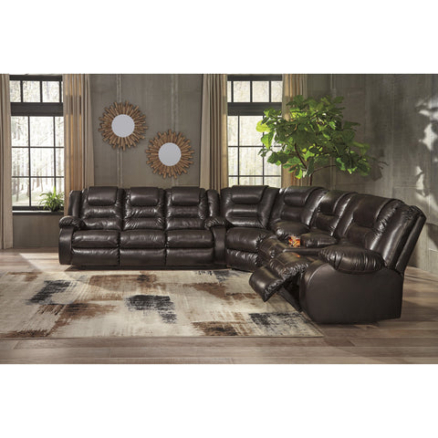 [SPECIAL] Vacherie Chocolate Reclining Sectional - bellafurnituretv