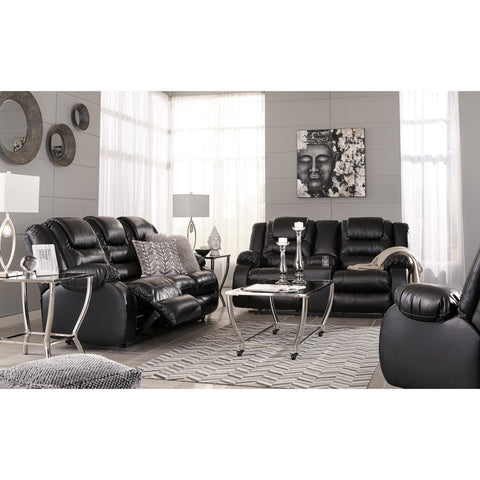 Vacherie Black Reclining Loveseat - bellafurnituretv