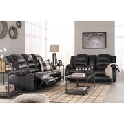 Vacherie Black Reclining Sofa - bellafurnituretv