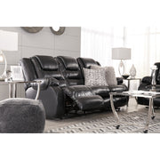 Vacherie Black Reclining Sofa - bellafurnituretv