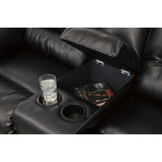 Vacherie Black Reclining Loveseat - bellafurnituretv