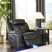 Kempten Black LED Rocker Recliner - bellafurnituretv