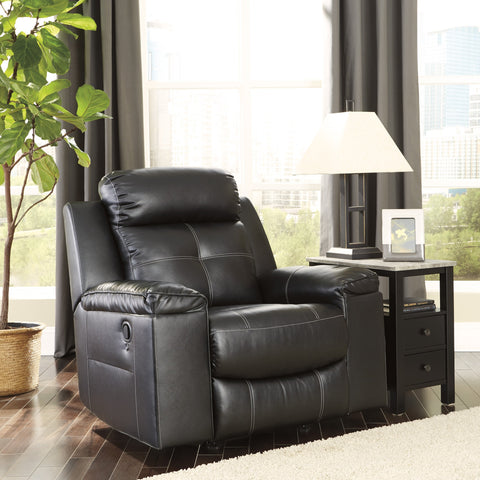 Kempten Black LED Rocker Recliner - bellafurnituretv