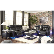 [SPECIAL] Kempten Black LED Reclining Living Room Set - bellafurnituretv