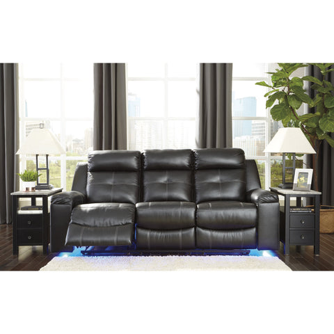 [SPECIAL] Kempten Black LED Reclining Living Room Set - bellafurnituretv