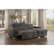 Ferriday Taupe Storage Sleeper Sectional - bellafurnituretv