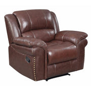 Gatsby Brown 3-Piece Leather Reclining Living Room Set - bellafurnituretv