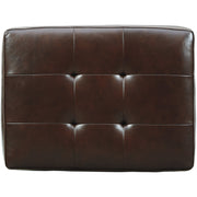 Altonbury Walnut Leather Ottoman - bellafurnituretv