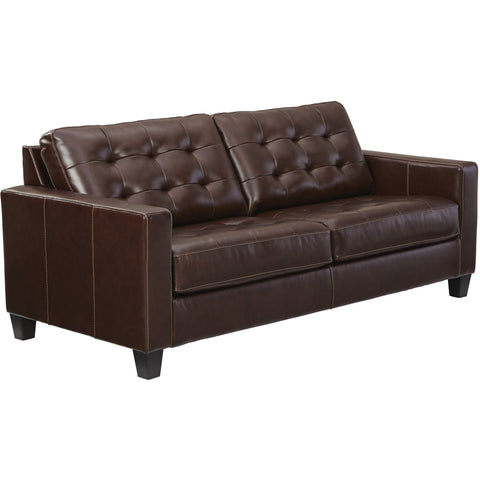 Altonbury Walnut Leather Sofa - bellafurnituretv