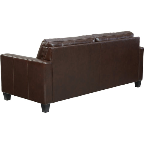 Altonbury Walnut Leather Sofa - bellafurnituretv