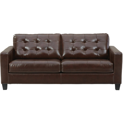 Altonbury Walnut Leather Living Room Set - bellafurnituretv