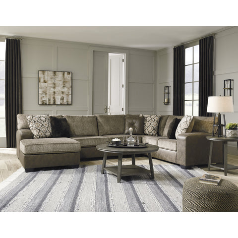 Abalone Chocolate LAF Sectional - bellafurnituretv