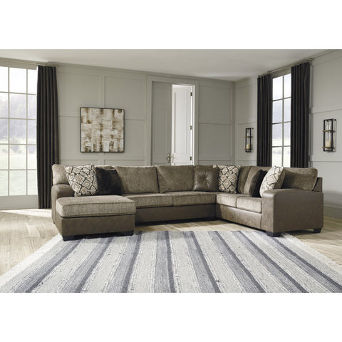 Abalone Chocolate LAF Sectional - bellafurnituretv
