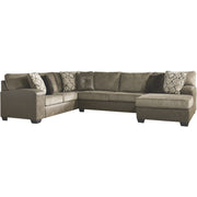 Abalone Chocolate RAF Sectional - bellafurnituretv