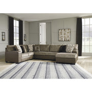 Abalone Chocolate RAF Sectional - bellafurnituretv