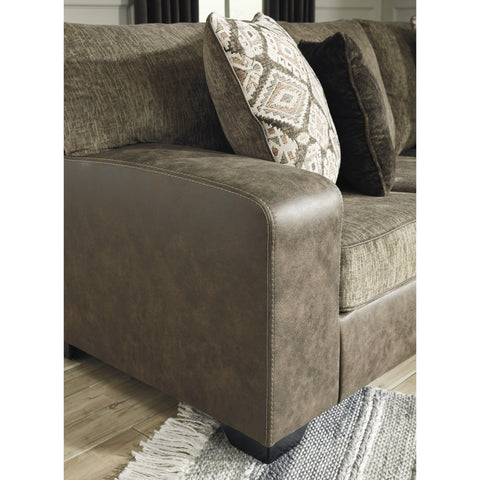 Abalone Chocolate LAF Sectional - bellafurnituretv