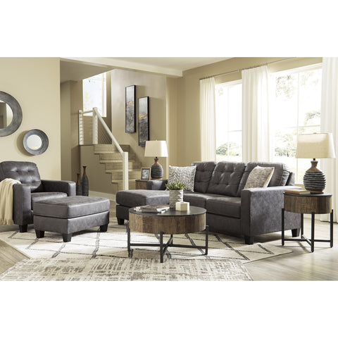 Venaldi Gunmetal Living Room Set - bellafurnituretv