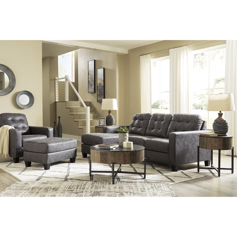 Venaldi Gunmetal Living Room Set - bellafurnituretv