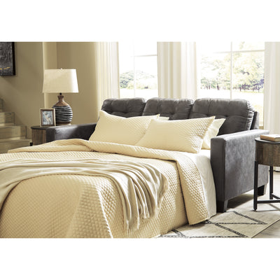 Venaldi Gunmetal Queen Sofa Chaise Sleeper - bellafurnituretv