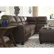 Navi Chestnut RAF Sleeper Sectional - bellafurnituretv