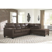 Navi Chestnut RAF Sleeper Sectional - bellafurnituretv