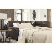 Navi Chestnut RAF Sleeper Sectional - bellafurnituretv