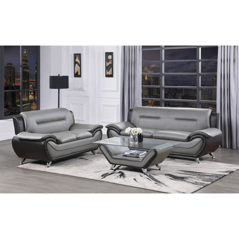 [SPECIAL] Matteo Gray/Black Living Room Set - bellafurnituretv